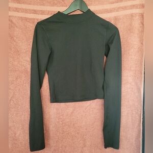 Athletic Black Long Sleeve Sports Top